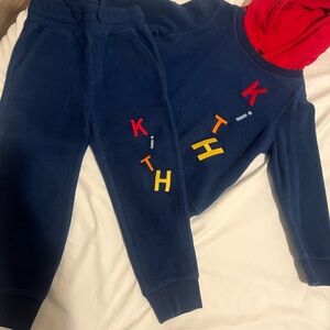Kith Kids Navy and Red Sweatpants Set